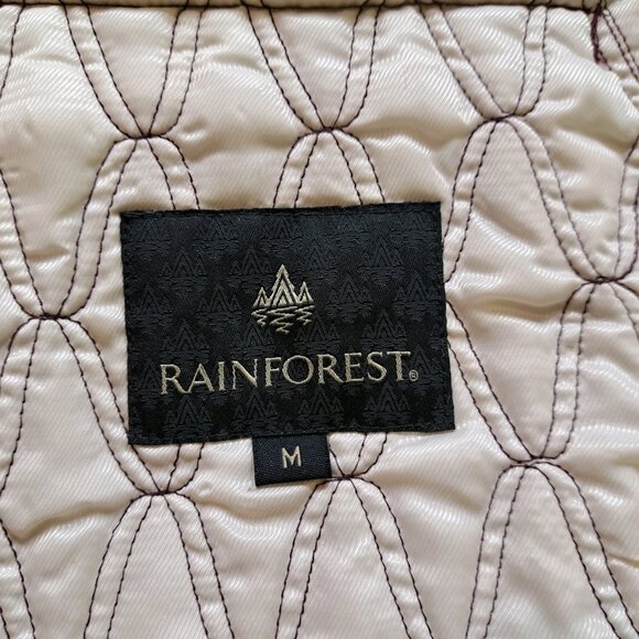Rainforest Burgundy Cozy Quilted Jacket Size Medium - Picture 8 of 11